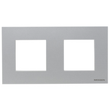 N2272 PL Рамка 2 поста серебро Zenit