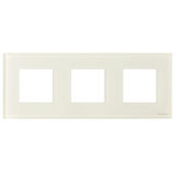 N2273 CB Рамка 3 поста белое стекло Zenit