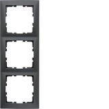 Рамка 3-кратная антрацит S.1
