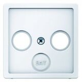 Лицевая панель антенной розетки 2/3 отверстия полярна білизна Q.1/Q.3 Berker