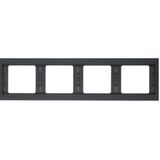 Рамка 4-кратна антрацит горизонтальна K. 1 Berker