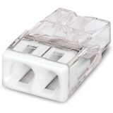 Клемма строительно-монтажная с пастой на 2 провода 0.5-2.5 мм2 /24А, (CU+AL) WAGO