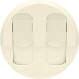 Лицевая панель двойной розетки 2хRJ45 слоновая кость Celiane