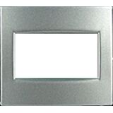 Лицевая панель розетки 1xRJ45, 2xRJ45 UTP алюміній Valena