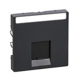 Лицевая панель компьютерной розетки антрацит System M