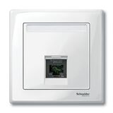 Лицевая панель компьютерной розетки белый System M