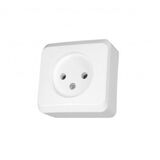 Розетка без з/к внешний монтаж IP20 16А 250В белый Prima