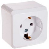 Розетка с з/к и защитными шторками IP20 16А 250В белый Prima