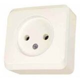 Розетка без з/к внешний монтаж IP20 16А 250В крем Prima