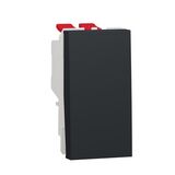 Переключатель 1-клавишный перекрестный схема 7 10А 1 мод антрацит Unica New