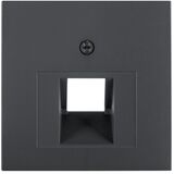 Центральна панель для розетки UAE Berker S.1/B.3/B.7, антрацит, матовий 14071606