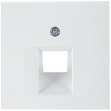Центральна панель для розетки UAE Berker S.1/B.3/B.7, полярно-білий глянсовий Hager 14078989