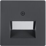 Центральна панель для розетки UAE 2-канальної Berker Q.1/Q.3/Q.7/Q.9, антрацит оксамитовий, лакований 14096086