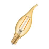 світлодіодна лампа Свічка на вітрі 2,5W/824 230V Е14 Vintage 1906 Classic BA 22 Filament Gold LEDVANCE