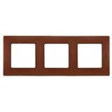 672573 Рамка 3-постова Etika (какао) Легранд 672573