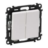 Valena LIFE Выключатель 2-клавишный автомат. клеммы белый
