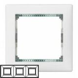 Рамка 3-місцева Валена колір: білий / кристал