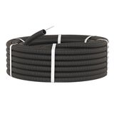 Труба ПВХ гибкая гофрированная УФ-стойка, д.с.20 / 14,1 мм с протяжкой черный цвет 100м. ДКС