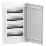 Розподільчий щит 72 модуля врізний з пластику 4 ряди по, 18 модулів, білі двері, PrismaSeT XS Schneider