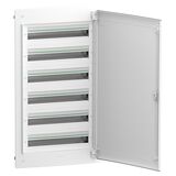 Розподільчий щит 144 модулів врізний з пластику 6 рядів по, 24 модулів, білі двері, PrismaSeT XS Schneider