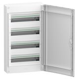 Розподільчий щит 72 модуля навісний з пластику 4 ряди по 18 модулів, білі двері, PrismaSeT XS Schneider