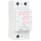 Багатофункціональне реле ZUBR MF2-63 red 3 цифрові екрани, одночасно відображає значення напруги, струму і потужності ZUBR MF2-63 red