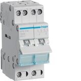 Перемикач трипозиційний I-0-II 32А/230В загальне введення знизу 2-полюса 2 места