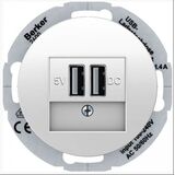 USB-розетка двойная (3А/2*1.5А) 230В полярная белизна 1930/Glas/R.classic