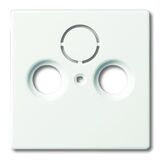 1743-884 Накладка для радио/TV/SAT розетки Future/Carat/Axcent (белый бархат) ABB