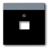 1803-885 Накладка для одинарной компьютерной розетки Future/Carat/Axcent (черный бархат) ABB