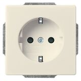 20 EUC-82-500 Розетка с заземлением  Future/Carat/Axcent (слоновая кость) ABB