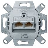 Розетка UAE компьютерная 2хRJ45 8/8-полюсная экранованная Кат.6 класс E BERKER