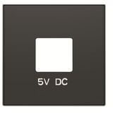 8585 NS Накладка розетки USBx2 Sky черный бархат Niessen ABB