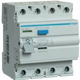 Дифференциальное реле 4x25 A 30 mA "тип A" 4м HAGER