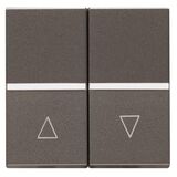 N2244 AN Выключатель кнопка для жалюзи (2 мод., антрацит), Zenit Niessen ABB