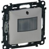 Датчик руху PIR 120 ° дальність 8 м LEDs 3 W до 100 W прихований монтаж в стіну алюміній Valena Life LEGRAND