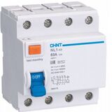 Диф. реле УЗО NL1-63 4P 6KA 63A 0.03A CHINT Electrics