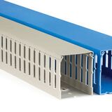 Кабель-канал перфорированный короб T1-EF 60x 80 шаг 10мм перф. 4мм L=2м Серый  QUADRO  ДКС