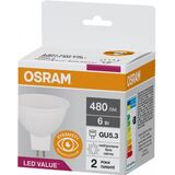 LED MR16 50 6W/840 480Lm 230V GU5.3 Osram