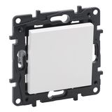 NILOE STEP Вимикач одноклавішний 10А автоматичні клеми, колір Білий