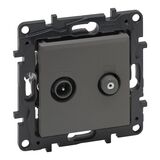 NILOE STEP Розетка TV-SAT "звезда", Цвет Сталь