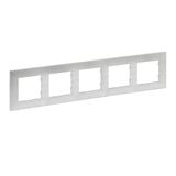 NILOE STEP Рамка 5-постовая  Цвет Фактурный Алюминий