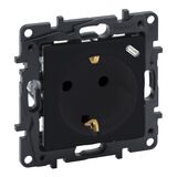 NILOE STEP Розетка комбинированная 2К+З 16 A + USB Тип C 1,5 A 250 В автоматические клеммы, Цвет Черный