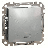 Выключатель 1-кл. с подсветкой (сх.1), Sedna Design (Алюминий)