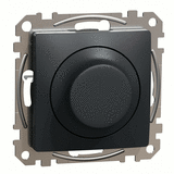 Світлорегулювач LED поворотно-нажимний універсальний 5-200Вт, Sedna Design (чорний)