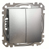 Выключатель 2-кл. (сх.5), Sedna Elements (матовый Алюминий)