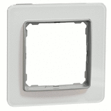 Рамка 1-місна, Sedna Elements (скло біле)