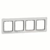 Рамка 4-местная, Sedna Elements (Стекло Белый)