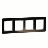 Рамка 4-местная, Sedna Elements (Стекло Черный)