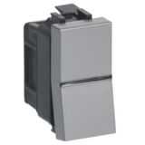 Кнопка N2104.7 PL 1 модуль Одинарная кнопка 1P 1NO 0NC 1CO Серебро - Zenit АВВ 2CLA210470N1301